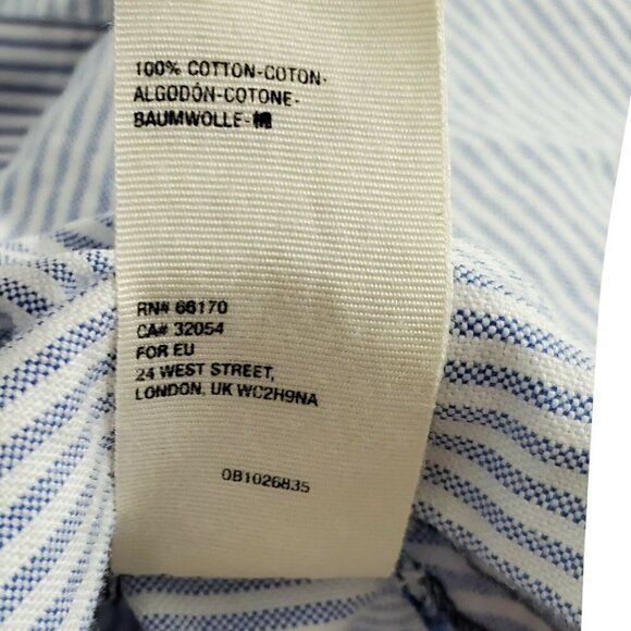 We The Free People Blouse Small Striped Blue Button‎ Front Collared Long Sleeve - Picture 9 of 16